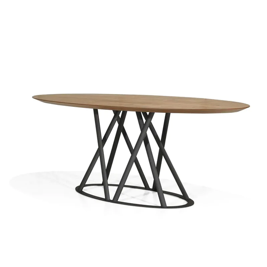 MELISSA Dining Table - Natural wood/Black