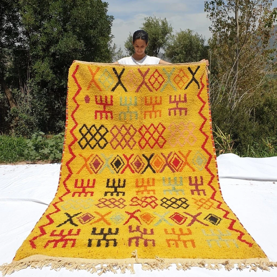Tasa | 8'5x5 Ft 2, 5x1, 5 M Moroccan Colorful Rug 100% Wool Handmade