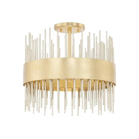 Lena 4-light Fire and Ice Semi-Flush Mount - Fire and Ice