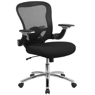 Melrose Mid-Back Mesh Ergonomic Office Chair with Height Adjustable Flip-Up Arms