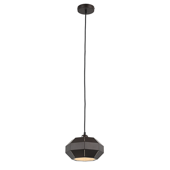1-light Brown/White Hanging Pendant