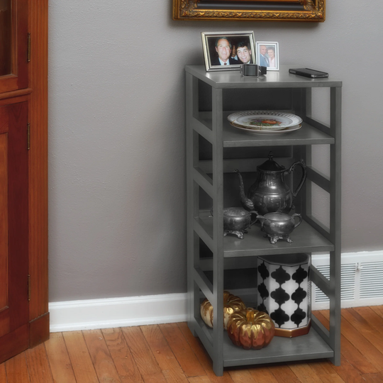 Flip Flop 34" High Square Folding Bookcase- Grey