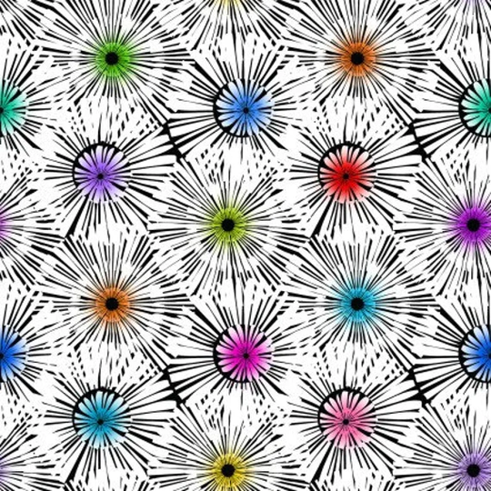 In The Beginning Fabric Burst - Colorful Collection By Jason Yenter Bty