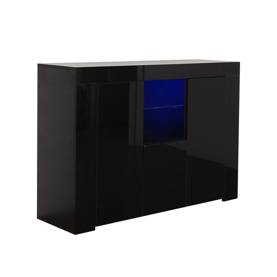 Kitchen Sideboard Cupboard LED, TV Stand Unit Display Cabinet - drawer
