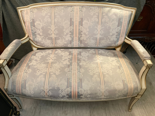 French Provincial Settee Loveseat Sofa Chair #bv