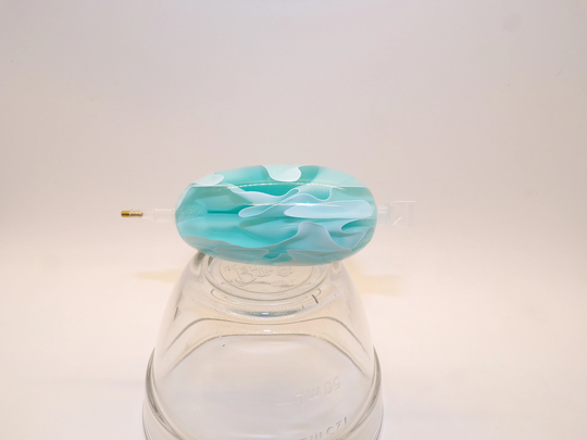Diamond Painting Pen, Mint Blue, White, See-Thru, Swirl, Egg Shaped Mini, Acrylic