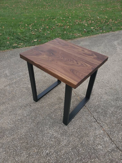 Walnut Side, Walnut End Table, Wood Side Custom Bedside Table