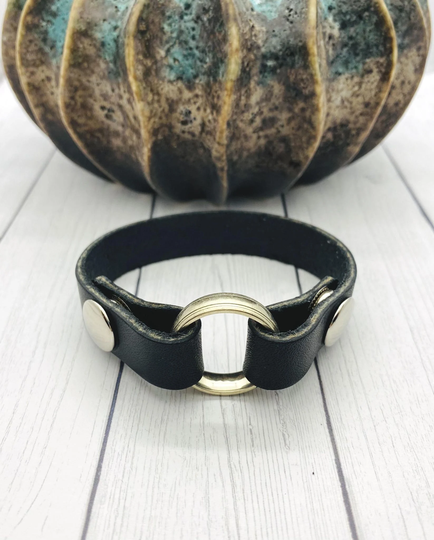Leather Bracelet For Ring, Wear Your Ring On A Bracelet, Widow Jewelry, Sentimental Husband's Wedding Band, Wife's Memorial
