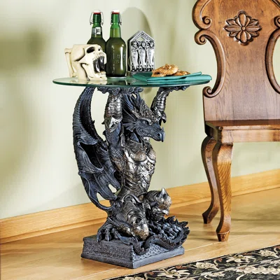 Hastings the Warrior Dragon Sculptural End Table