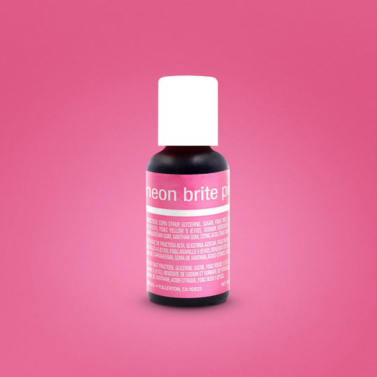 Fast Shipping Neon Brite Pink Chefmaster Gel Food Coloring 20Ml, Color