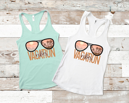 Sunglasses Vacation Vibes Tank, Bff Shirt, Spring Break Group Beach 2022 Shirt 2022, Holiday Tee