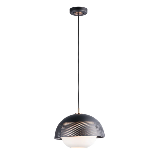 Perf 1-Light Pendant - black / satin brass