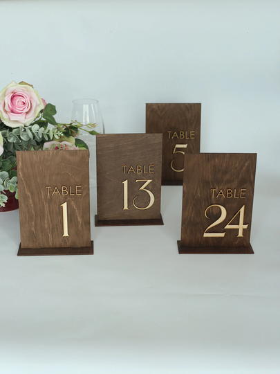 Wood Table Numbers For Wedding, Rustic Numbers, Elegant Wood Freestanding
