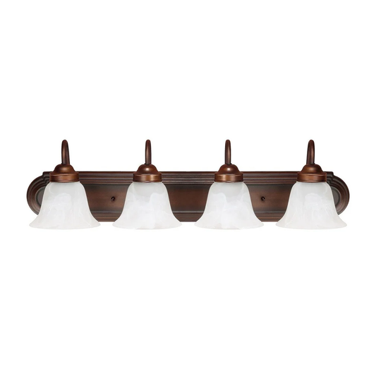 Transitional 4-light Burnished Bronze Bath/Vanity Light