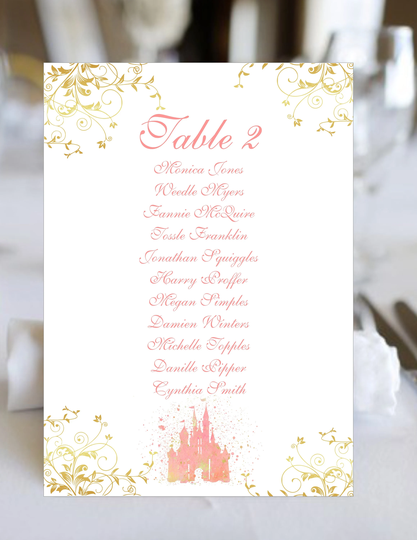 Castle Fairy Tale Story Book Table Seating Cards Only Order What You Need Build Your Own Set #ts-0121-1