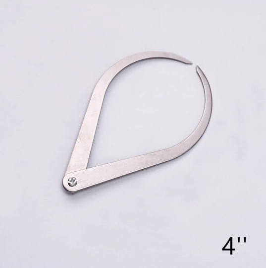 Pottery Caliper, Bent Stainless Steel Measuring Tool For Pottery, Ceramics, & Clay