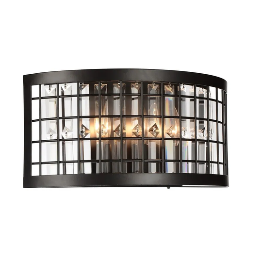 3 Light Wall Sconce with Brown Finish