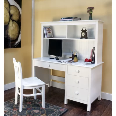 Edick Kids Study 52.25" W Computer Desk with Kids Hutch