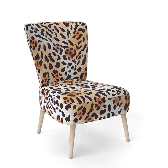 Designart 'Leopard Fur Safari II' Upholstered Mid-Century Accent Chair