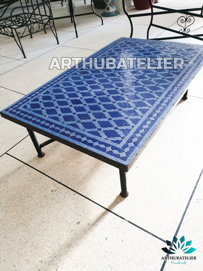Amazing Moroccan Table, Outdoor-Indoor Mosaic Costume Your Size Colors 100% Handcrafted, Art Bohemian Decor, Free Shipping