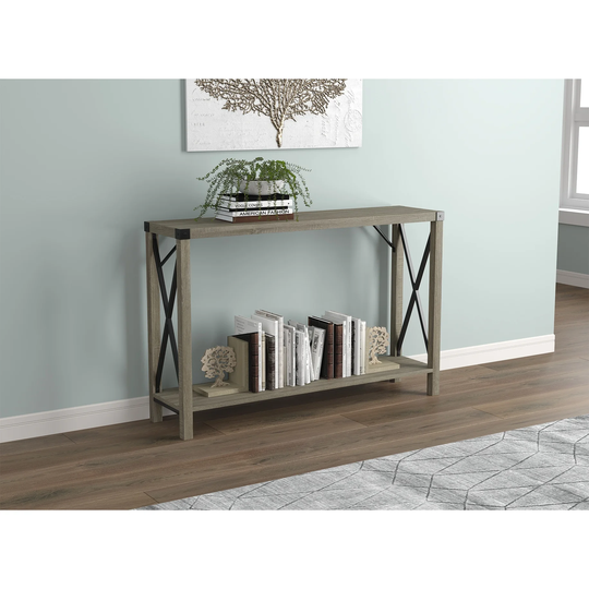 Entryway Table/Console Table-46"Long/Dark Taupe with 1 Shelf - 46" x 11.5" x 30 "