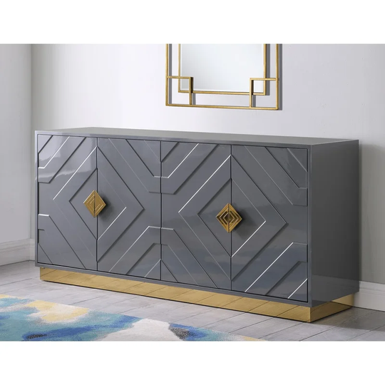 Best Master Furniture Geometric 4-door Sideboard