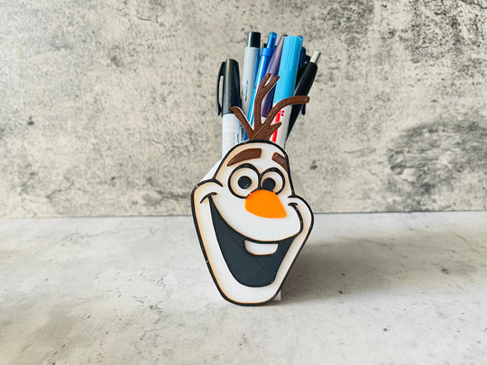 Pen & Pencil Holder | Olaf Makeup Brush Marker Case