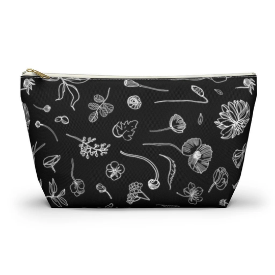 Wildflower Pencil Case | Aesthetic Cottagecore Floral Illustration Vintage Forest Cottage in The Woods Inspired Art Supply Bag