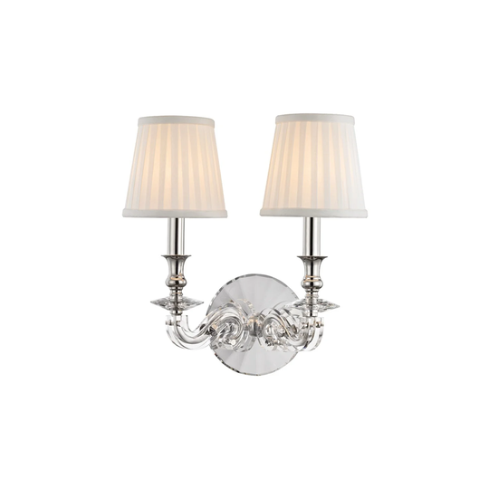 Lapeer 2-light Polished Nickel Wall Mount