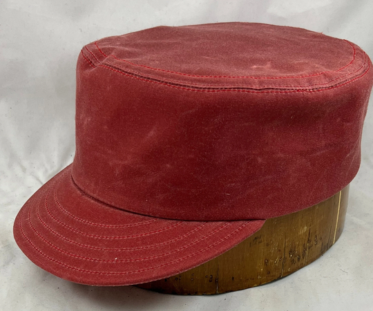 Waxed Cotton Boxcap With 2" Visor. Fitted To Any Size, Available in Other Colors. Select Size & Color At Checkout