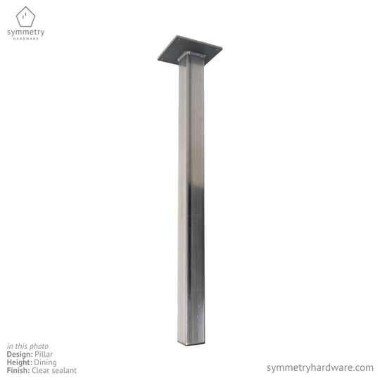 The "Pillar' Custom Metal Table Leg - Dining Height/Bar Height/Coffee Height Sold Individually Qty 1