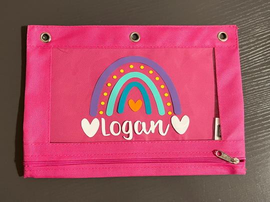 Personalized Rainbow Pencil Pouch
