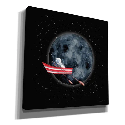 Sail to the Moon by Rachel Nieman - Wrapped Canvas Painting