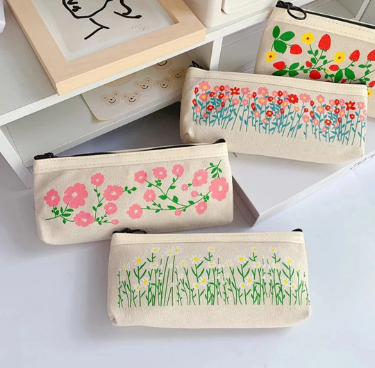 Lovely Flower Pencil Case, Pouch, Cute Bag, Student Pen Gift School, Office Supplies, Stationery Bag