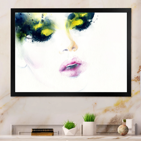 Designart 'Stylish Fashionista In Vibrant Colors XI' Glam Framed artwork