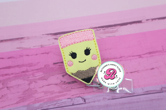 Cute Pencil Badge Reel - Holder Teacher Gift For Cute Clip Retractable Lanyard