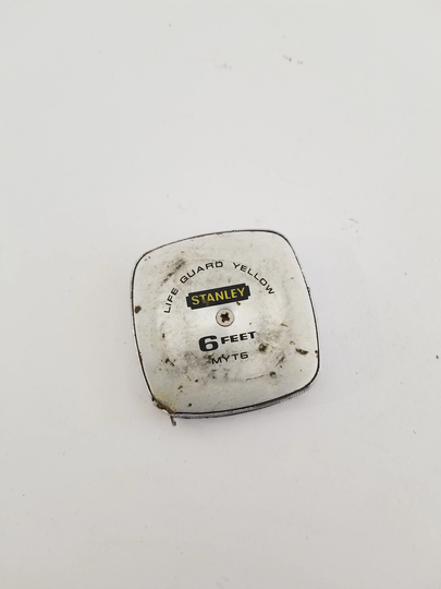 Vintage Circa 1960's Stanley My T6 6Ft Tape Measure, Mylar Yellow Steel Rule, Used Condition Pocket Or Purse