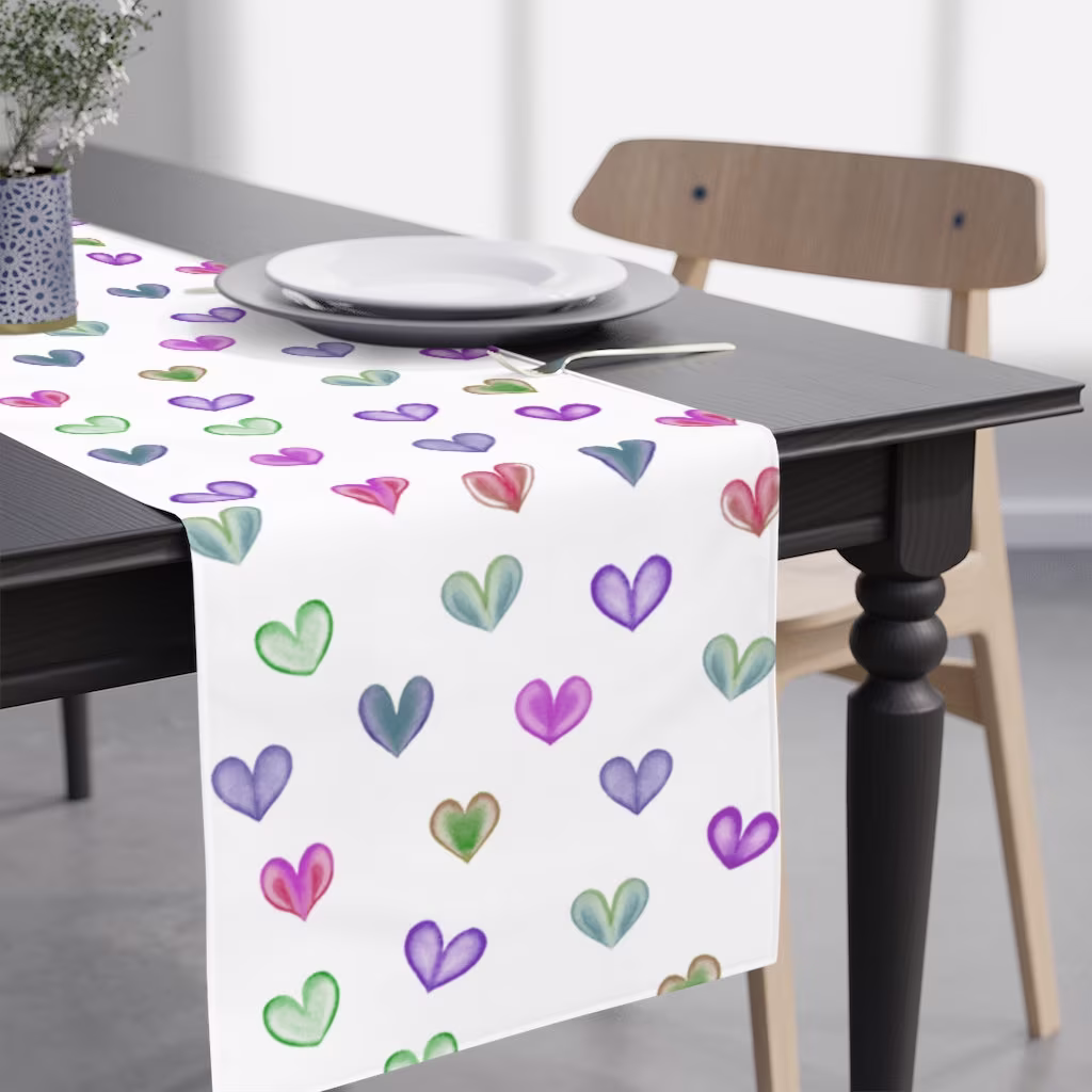 Valentines Day Table Runner/Decor Heart Pattern