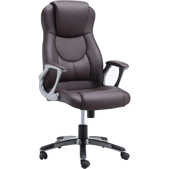 JJS High Back Swivel Ergonomic Executive Office Chair with Arms Rest Back Lumbar Support