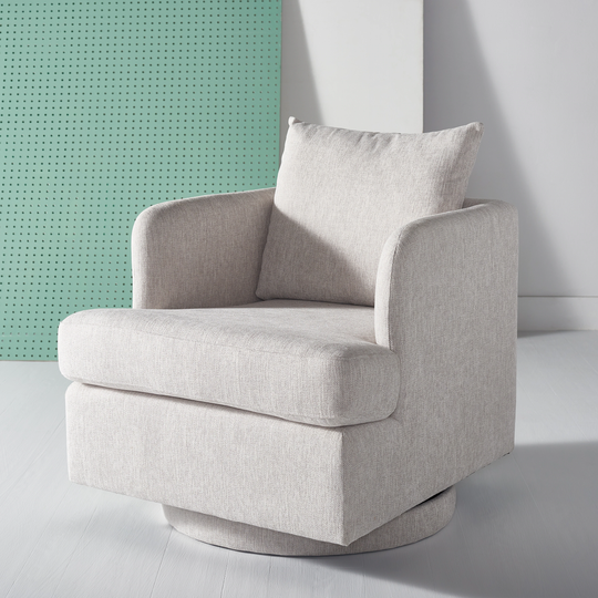 SAFAVIEH Couture Abbelina Swivel Accent Chair - 28 in. W x 31 in. D x 32 in. H
