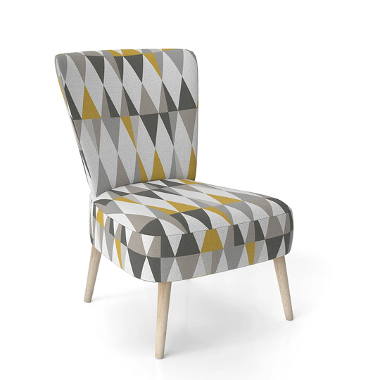 Designart 'Diamond Retro VIII' Upholstered Mid-Century Accent Chair