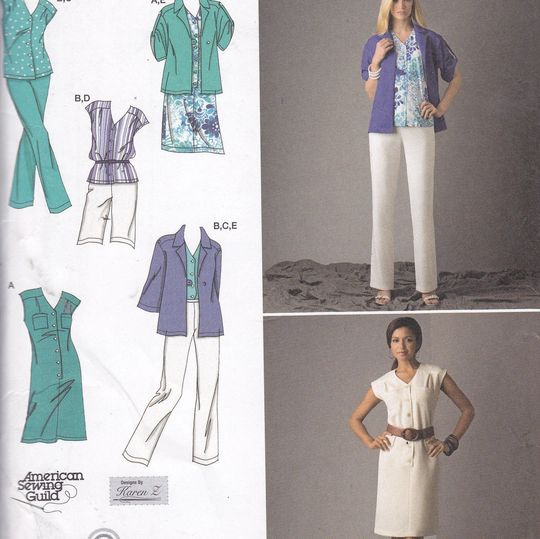 Simplicity 2705 Sizes 10 12 14 16 18 Misses Dress Top Pants Shorts Jacket Wardrobe Uncut New Oop Sewing Pattern