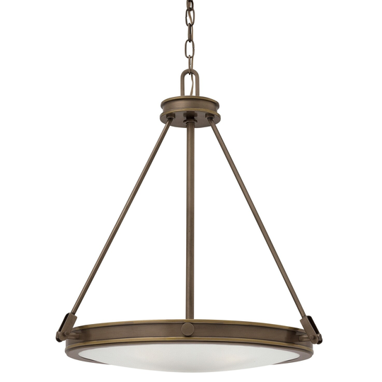 Hinkley Lighting Collier 4 Light 21-1/2" Wide Pendant with Etched Opal