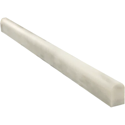 Oriental White 1/2" x 12" Pencil Marble Look Wall Liner
