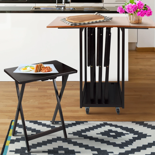 Drop Leaf Table/ TV Tray Set