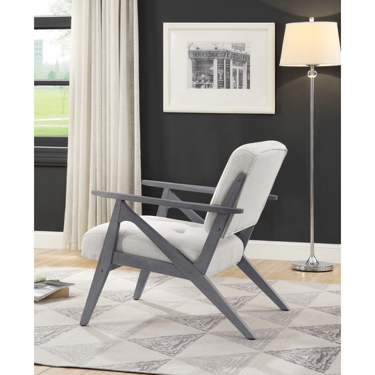 Carson Carrington Giacomina Grey Arm Chair