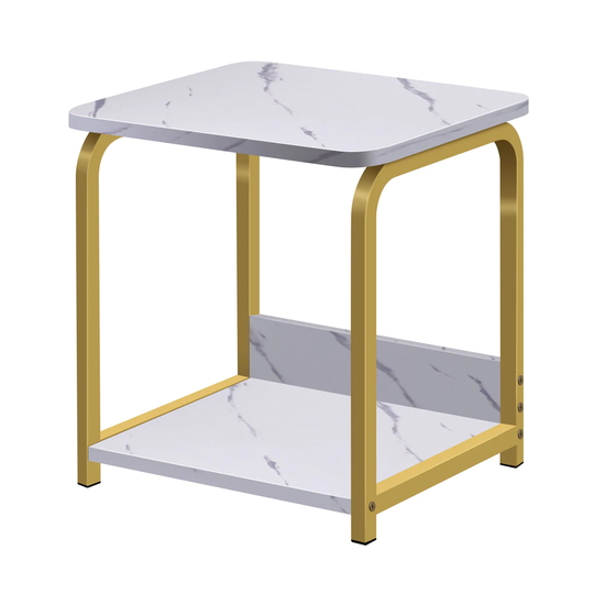 Modern End Table Industrial Retro Side Table Nightstand Storage Shelf
