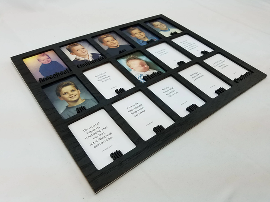 School Years Picture Insert | No Frame Personalized With Name - 10 Color Choices | Shown With Black Insert Preschool To Graduation 11x14