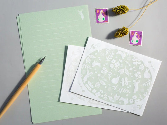 Letter Paper & Watermarked Envelopes -Rabbit in The Forest