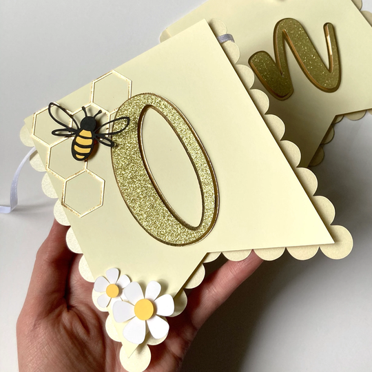Bee One High Chair Banner, 1st Birthday Decor, First Day